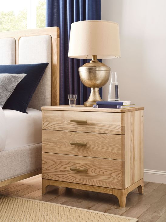 Essence Ash 3 Drawer Nightstand with LED Light