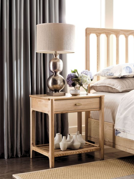 Newport Ash 1 Drawer Nightstand