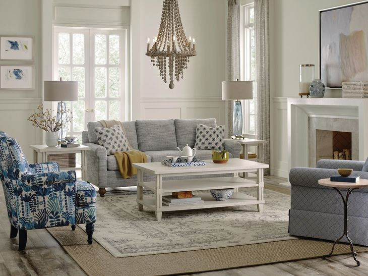 Grand Bay Wayland White Square End Table