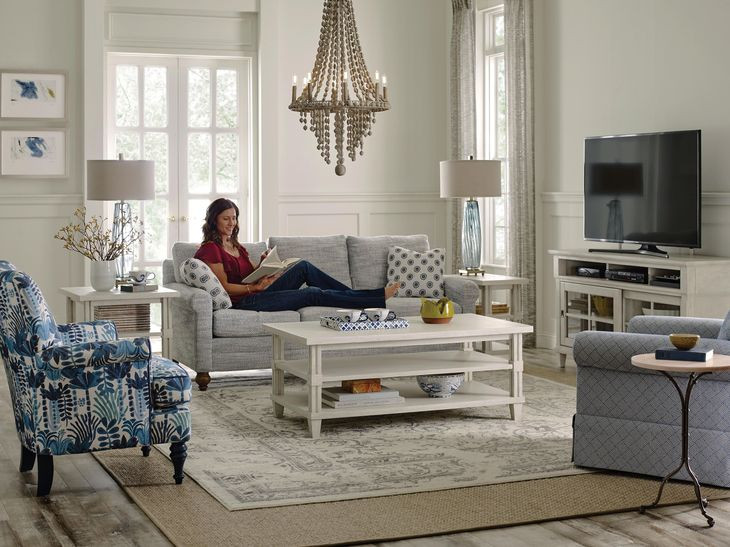 Grand Bay Wayland White Rectangular Cocktail Table