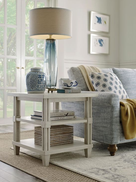 Grand Bay Wayland White Square End Table