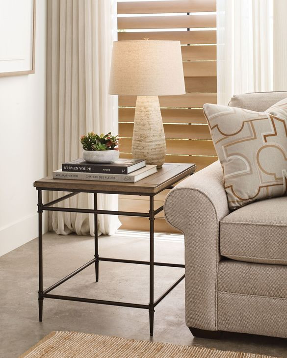 Crossroads-Hamilton Crossroad-Hamilton Light Stain Rectangular End Table