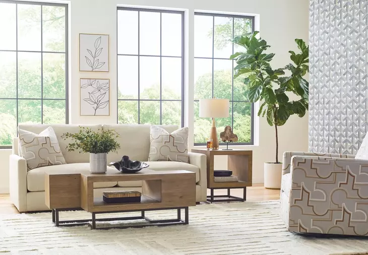 Hidden Treasures Light Stain Square End Table