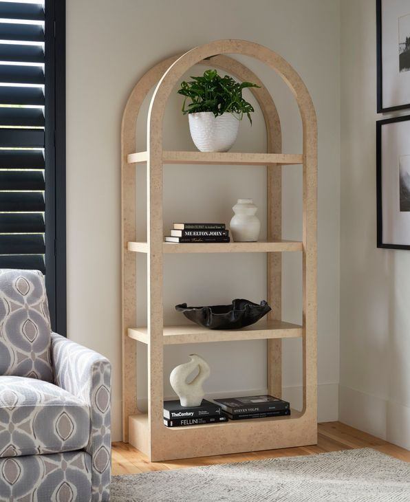 Hidden Treasures Beige Open Etagere