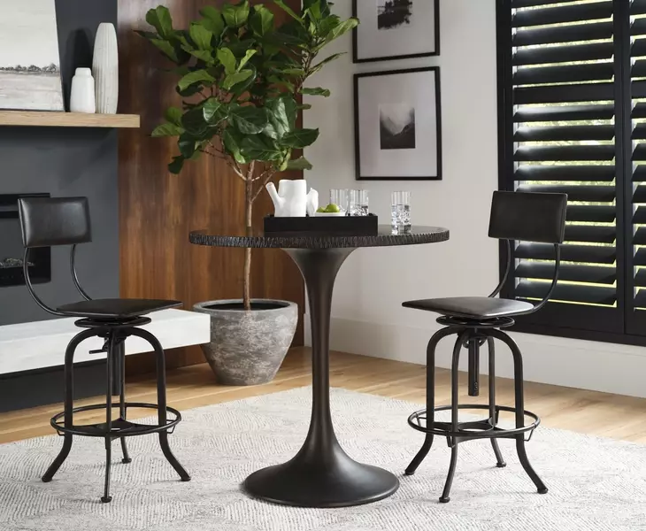 Hidden Treasures Brown 36" Round Pub Table