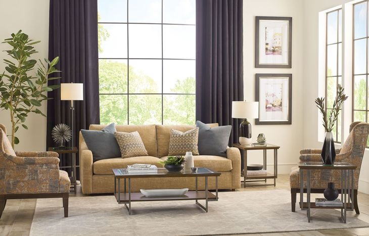 Ingrid Dark Stain Rectangular Glass Top Chairside Table