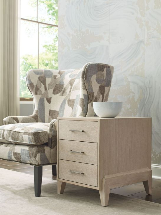 Kaplan White 3 Drawer Charging Chairside Chest