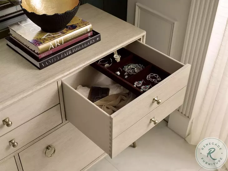 Whitmore Vittoria Alabaster And Brassy Champagne Dresser