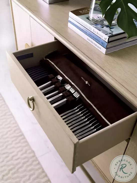 Whitmore Monza Alabaster And Brassy Champagne Sideboard