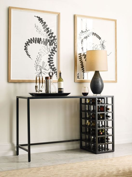 Mackintosh Brown and Black Rectangular Console Table with Stools