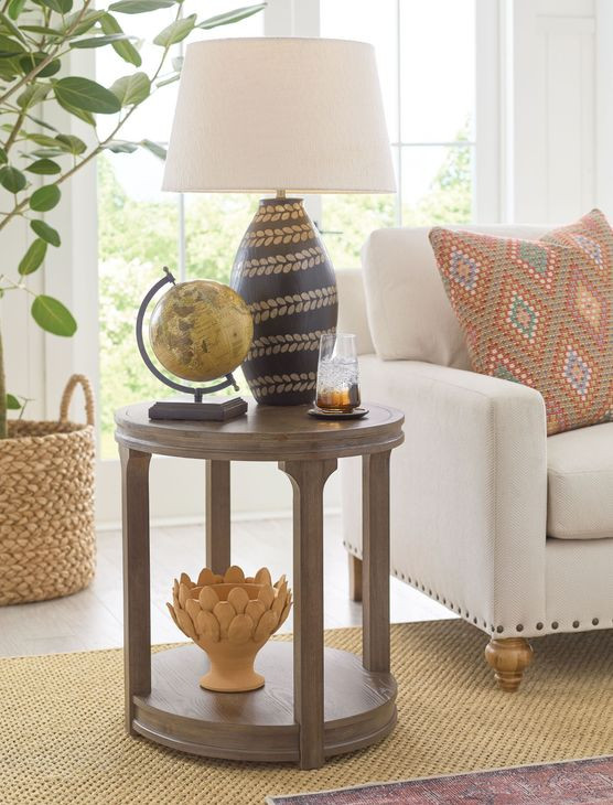 Marsham-Hamilton Medium Stain Oval End Table