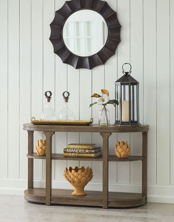 Marsham-Hamilton Medium Stain D Shaped Sofa Table