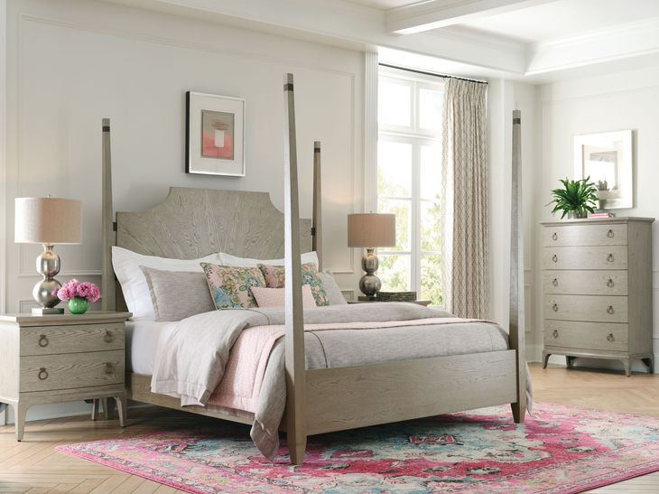 Patterson Gray King Poster Bed