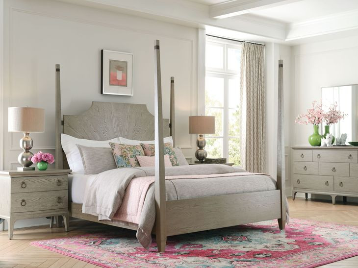 Patterson Gray King Poster Bed
