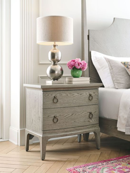 Madison Stone 2 Drawer Nightstand with USB Charging