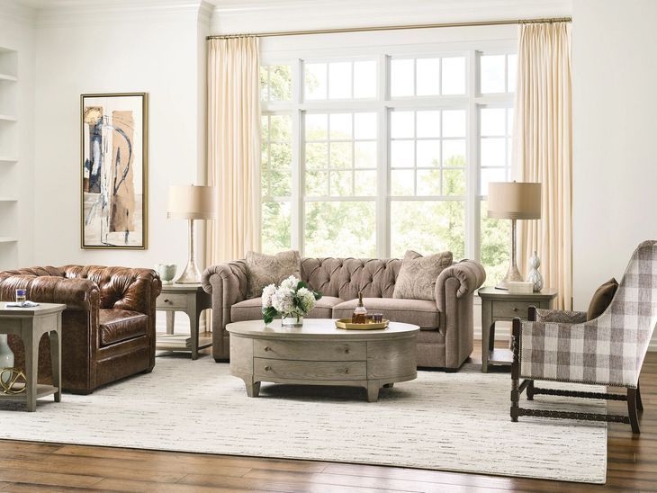 Fairview Stone Oval Lift Top Cocktail Table