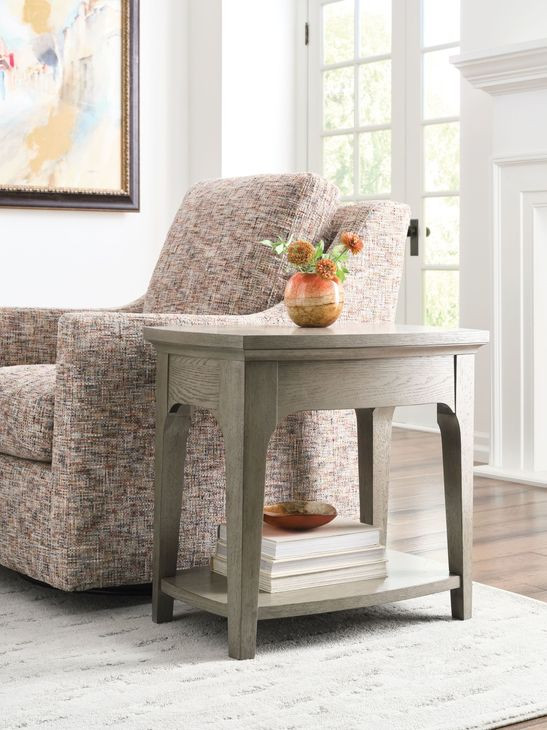 Avery Gray Rectangular Chairside Table