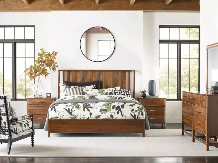 Ashburn Walnut King Panel Bed
