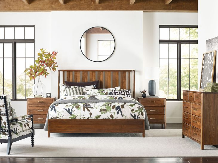 Ashburn Walnut Panel Bedroom Set