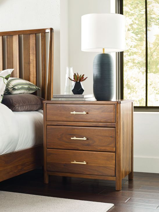 Monogram Walnut Monogram Medium Stain 3 Drawer Nightstand