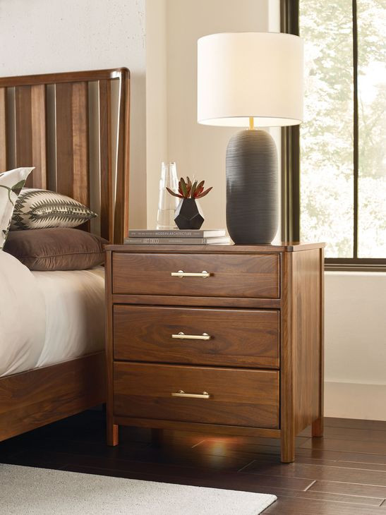 Monogram Walnut Monogram Medium Stain 3 Drawer Nightstand