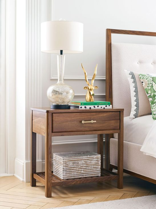 Monogram Walnut Highland Medium Stain 1 Drawer Nightstand