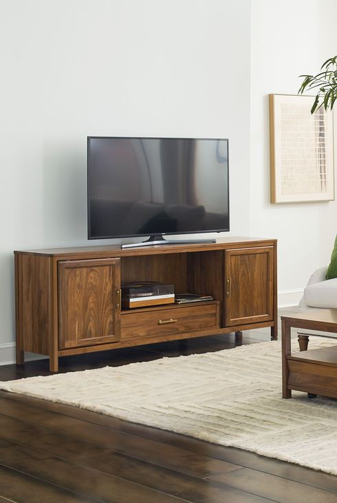 Monogram Walnut Virtue Medium Stain 78" Entertainment Console with 2 Doors