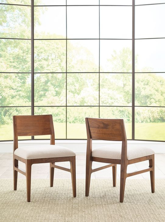 Monogram Walnut Mackie Cream Dining Chair