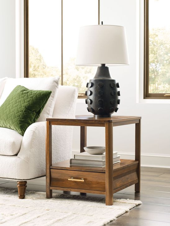 Monogram Walnut Parkway Medium Stain Square End Table