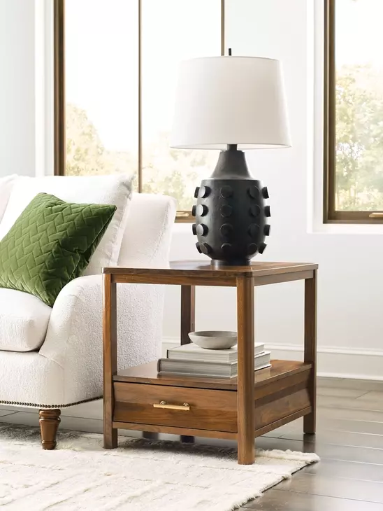 Monogram Walnut Parkway Medium Stain Square End Table