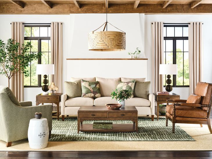 Nicolette Hamilton Auburn Rectangular Coffee Table with Casters