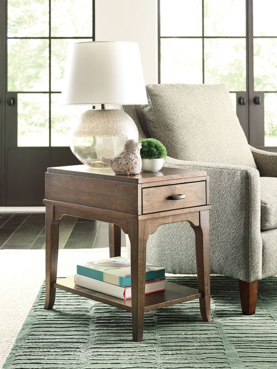 Nicolette Hamilton Auburn Rectangular Chairside Table