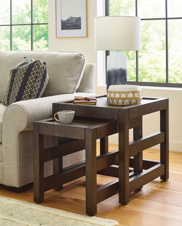 Nyles Medium Stain Nesting End Table