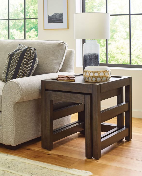 Nyles Medium Stain Nesting End Table