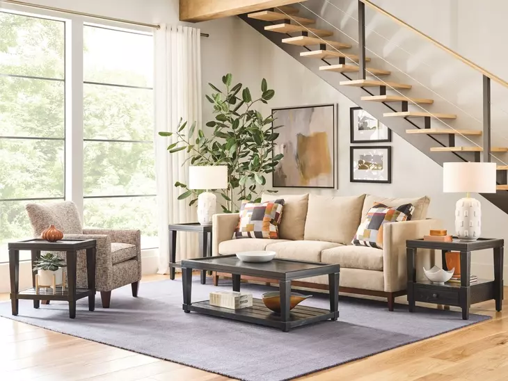 Oliver Hamilton Ebony Rectangular Coffee Table with Casters