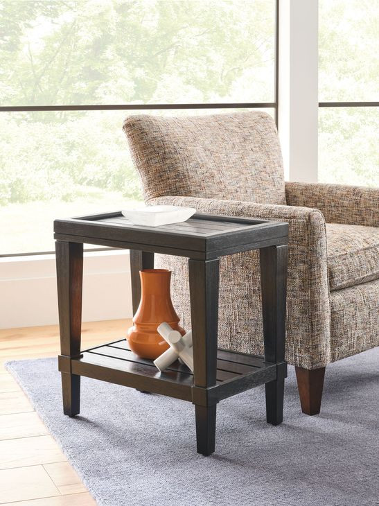 Oliver Hamilton Ebony Rectangular Chairside Table
