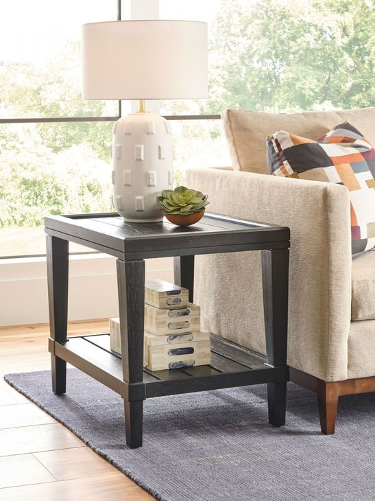 Oliver Hamilton Ebony Rectangular End Table