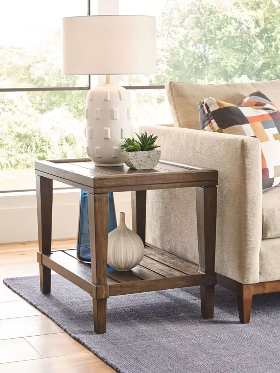 Oliver Hamilton Sepia Rectangular End Table