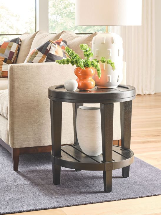 Oliver Hamilton Ebony Round End Table