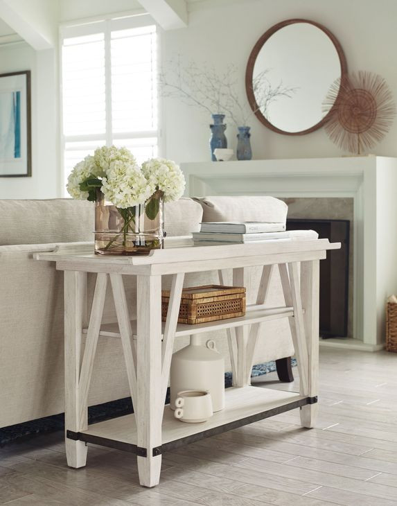 Richter White Rectangular Console Table