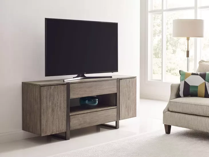 Sandler Gray 66" Entertainment Console with 2 Doors