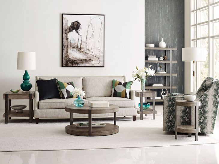 Sandler Brown Rectangular Chairside Table