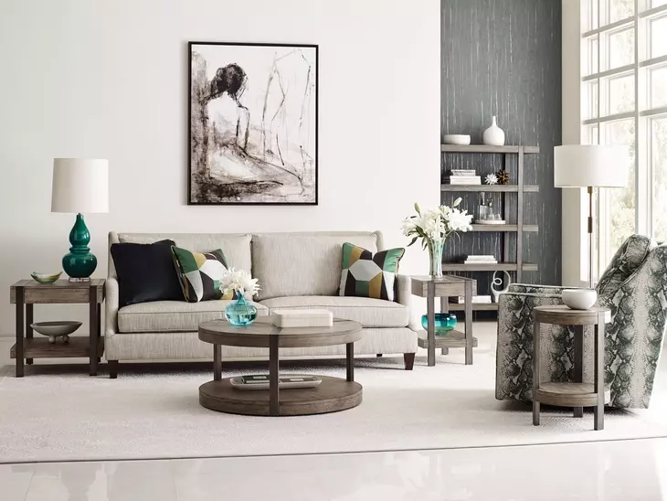 Sandler Gray Bookshelf with 4 Shelves