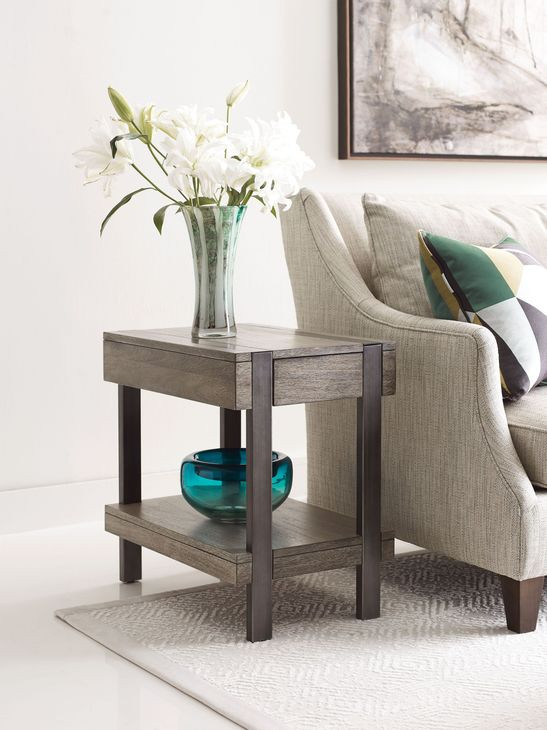 Sandler Brown Rectangular Chairside Table