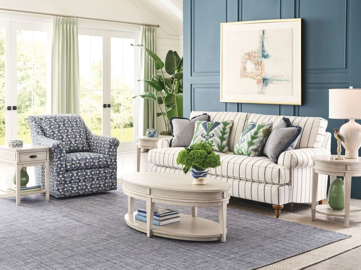 Serra Hamilton Classic White Oval Occasional Table Set