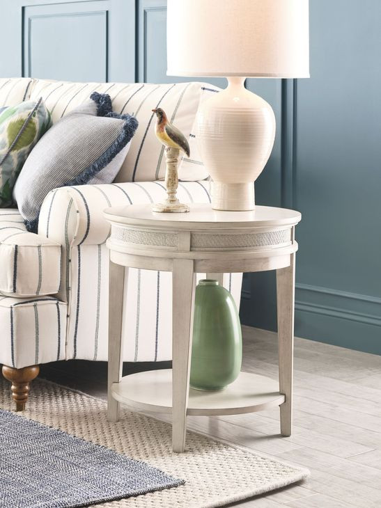 Serra Hamilton Classic White Round End Table