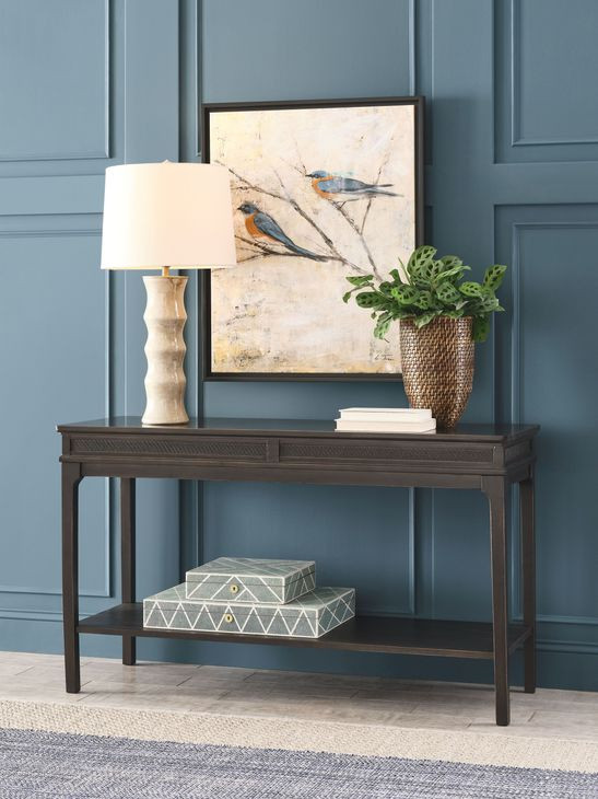 Serra Hamilton Soft Black Rectangular Sofa Table