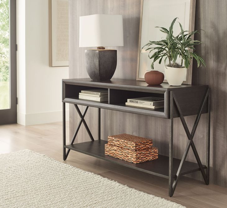 Simon Dark Stain Rectangular Console Table