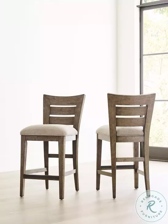 Horizon Smoke Counter Height Chair Set of 2