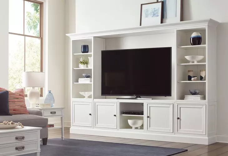Structures White Rectangular Cocktail Table